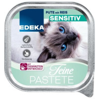 Edeka Sensitive pastēte kaķiem ar tītaru un rīsiem 100g | Multum