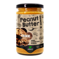 Nature's finest BIO Cookie Peanut butter. BIO zemesriekstu sviests ar griķu kraukšķiem un čia, zirņu, rīsu, kaņepju, un kvinojas proteīnu. 350g | Multum