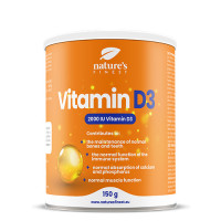 Nature's finest Vitamin D3. Augstas absorbcijas un dozācijas D3 vitamīns. 2000IU vienā devā. Ar dabisku citronu, bez cukura. 150g | Multum