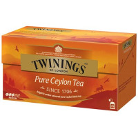 Twinings Pure Ceylon melnā tēja 25x2g (50g) | Multum