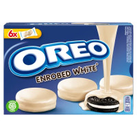 Oreo Enrobed White cepumi ar balto šokolādi x6 246g | Multum