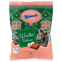 Manner Winter Pralinen  piena šokolādes konfektes ar riekstu krēmu 98g | Multum