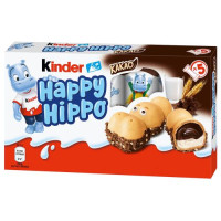 Kinder Happy Hippo Cacao cepumi ar šokolādes un piena pildījumu x5 103.5g | Multum