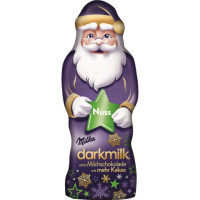 Milka Darkmilk Nuss tumšās šokolādes un riekstu Ziemassvētku vecītis 100g | Multum