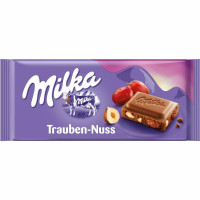 Milka Raisin & Nut piena šokolāde ar rozīnēm un riekstiem 100g | Multum