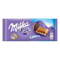 Milka Oreo piena šokolāde ar oreo cepumu gabaliņiem 100g | Multum