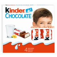 FERRERO KINDER CHOCOLATE piena šokolādes batoniņi x4 50g | Multum