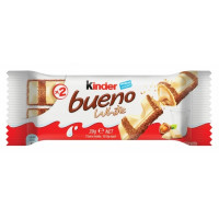 Ferrero Kinder Bueno WHITE baltās šokolādes batoniņš 39g | Multum