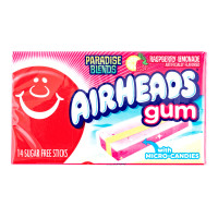 Airheads Gum Paradise Blends Raspberry košļājamā gumija ar citronu un aveņu garšu, 34 g | Multum