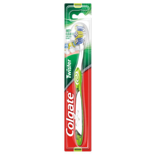 Colgate Twister vidējas cietības zobu birste 1gab. | Multum