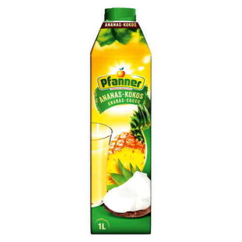 Pfanner 25% ananasu - kokosriekstu sulas dzēriens 1L | Multum