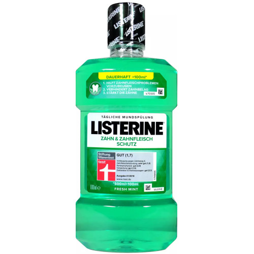 Listerine Zahn&Zahnfleisch mutes skalojamais līdzeklis zobu un smaganu veselībai 600ml | Multum