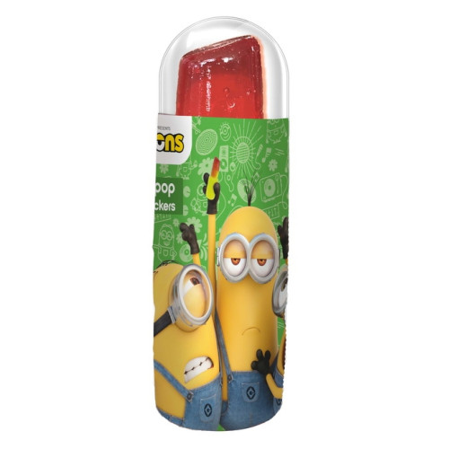 Minions Twist Pop sūkājamā konfekte + uzlīme 15g | Multum