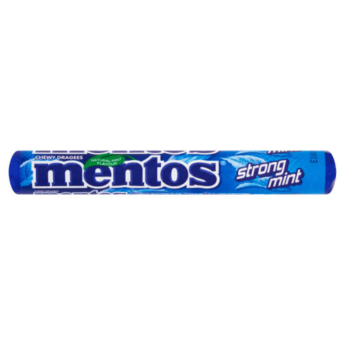 Mentos Strong Mint košlājmās konfektes ar stipru piparmētru garšu 37.5g | Multum