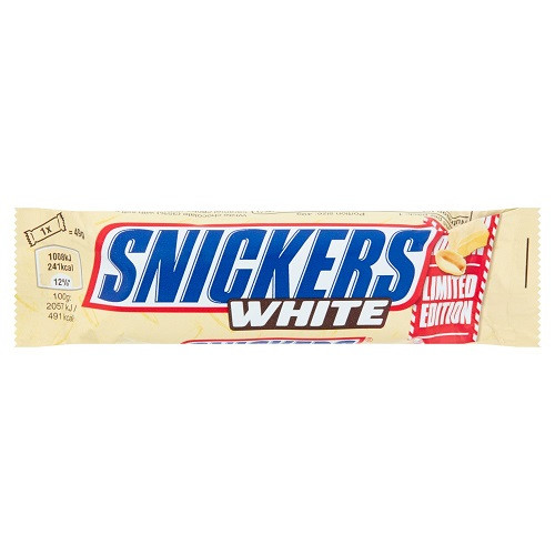 Snickers White baltās šokolādes batoniņš 49g | Multum
