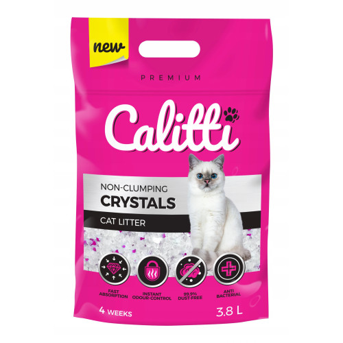 Silikona smiltis kaķiem CRYSTAL, 3,8L | Multum