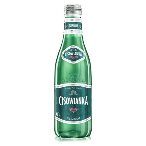 Cisowianka negāzets minerālūdens stikla pudelē 0,3L | Multum