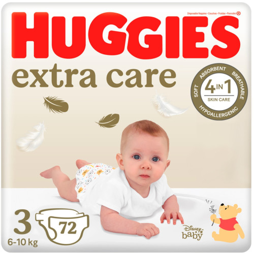 Huggies Extra Care autiņbiksītes mazuļiem #3 6-10kg, 72gb | Multum