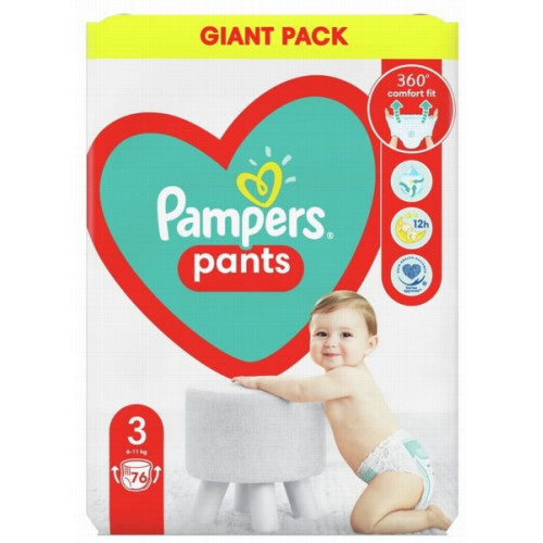 Pampers Pants autiņbiksītes #3, 76gab | Multum