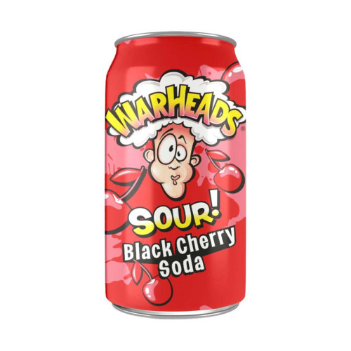 Warheads Sour Black Cherry gāzēts dzēriens ar ķiršu garšu 0.355ml | Multum