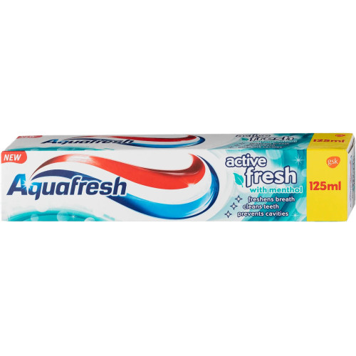 Aquafresh Active Fresh zobu pasta ar mentolu 125ml | Multum