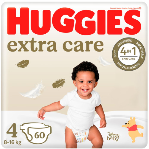 Huggies Extra Care autiņbiksītes mazuļiem #4 8-16kg, 60gb | Multum