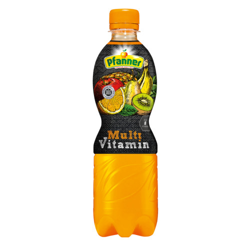 Pfanner gāzēts multivitamīnu dzēriens 12% 0.5L | Multum