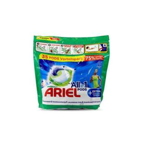 Ariel Universal+ 3in1 veļas mazgāšanas kapsulas 35x | Multum