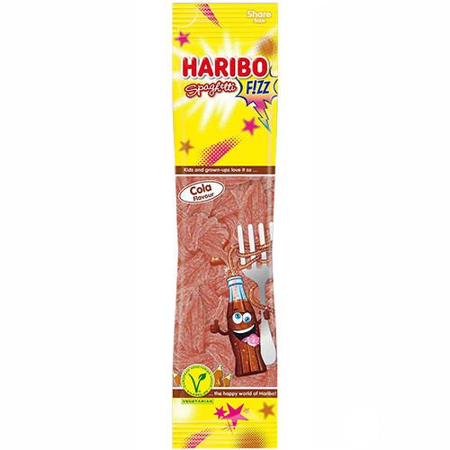 Haribo Spaghetti Fizz Cola Sour želejas konfektes 200g | Multum