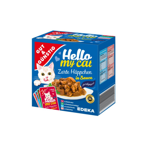 G&G Hello My Cat gaļas gabaliņi mērcē 8 gab. 800g | Multum