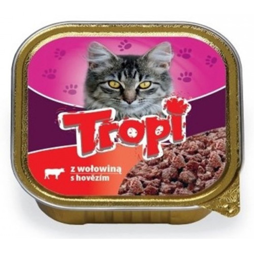 Tropi pastēte ar liellopu gaļu kaķiem 100g | Multum