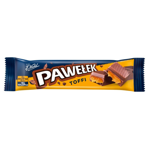 E.Wedel Pawelek šokolādes batoniņš ar Toffee krēma pildījumu (satur alkoholu) 45g | Multum