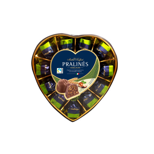Maitre Truffout lazdu riekstu, piena šokolādes, uzpūsto kviešu graudu praline 165g | Multum