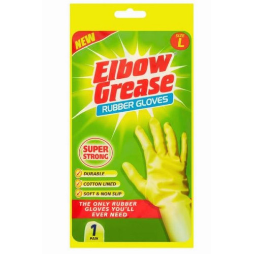 Elbow Grease gumijas cimdi, L izmērs | Multum
