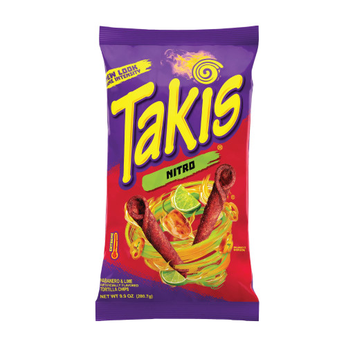 Takis Nitro kukurūzas čipsi ar Habanero piparu un laima garšu 280g | Multum