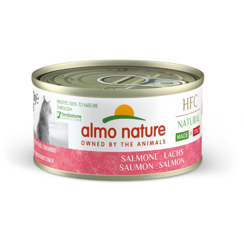 Almo Nature papildbarība ar lasi kaķiem 70g | Multum