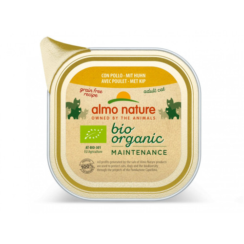 Almo Nature Bio Organic slapjā barība ar vistas gaļu kaķiem 85g | Multum
