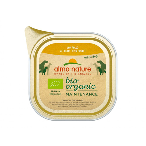 Almo Nature Bio Organic slapjā barība ar vistas gaļu suņiem 100g | Multum