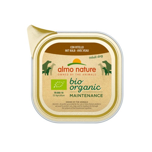 Almo Nature Bio Organic slapjā barība ar teļa gaļu suņiem 100g | Multum