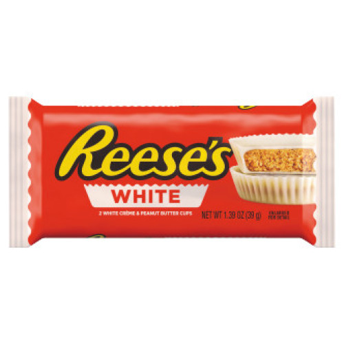 Reese's White zemesriekstu sviesta krēma konfekte baltās šokolādes pārklājumā 39.5g | Multum