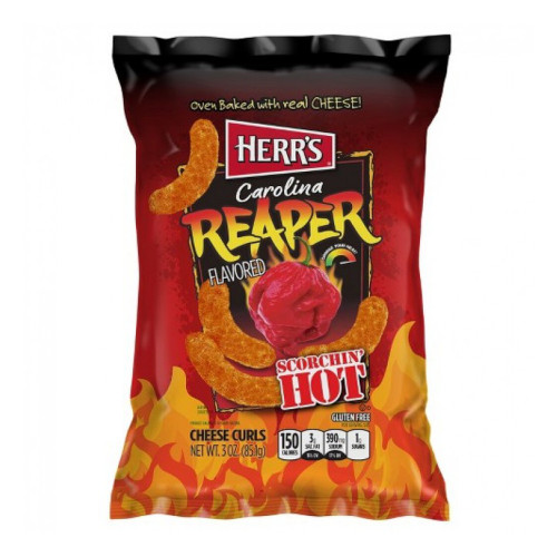Herr's Carolina Reaper kukurūzas čipsi ar Carolina piparu garšu 113g | Multum