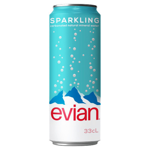 Evian gāzēts minerālūdens 0.33L | Multum