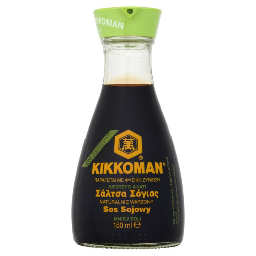 Kikkoman dabiski raudzēta sojas mērce ar mazāku sāls saturu 150ml | Multum