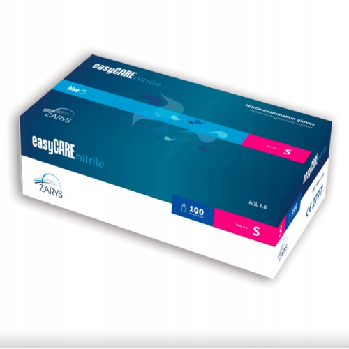 Zarys Easy Care nitrila cimdi, bez pūdera, S izmērs, 100gb | Multum