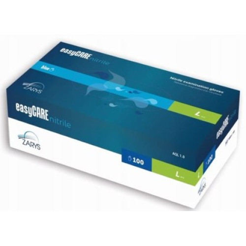 Zarys Easy Care nitrila cimdi, bez pūdera, L izmērs, 100gb | Multum