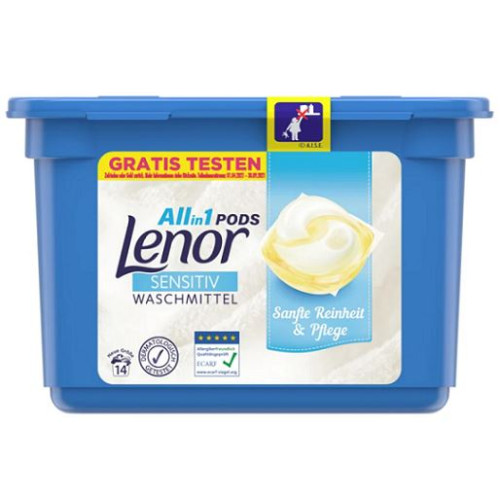 Lenor Sensitive veļas mazgāšanas kapsulas 14x | Multum