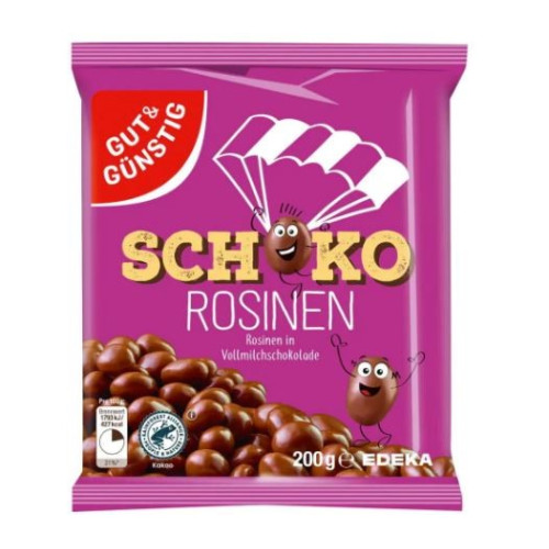 G&G rozīnes piena šokolādē 200g | Multum