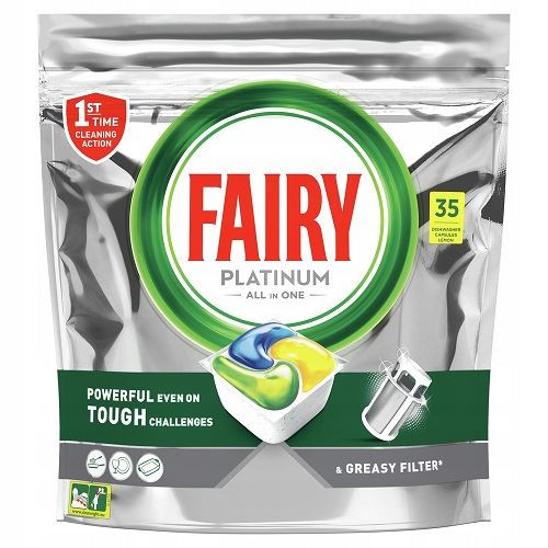 Fairy Platinum trauku mazgāšanas kapsulas ar citronu smaržu 35x | Multum