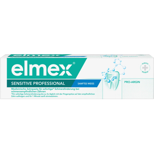 Elmex Professional zobu pasta jutīgiem zobiem ar balinošu efektu 75ml | Multum