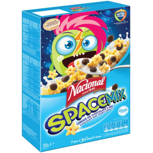 Nacional SpaceMix brokastu pārslas ar medus un šokolādes garšu 375g | Multum